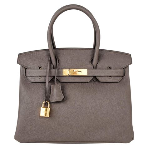 hermes birkin gray 30|Hermes Birkin 30 gold togo.